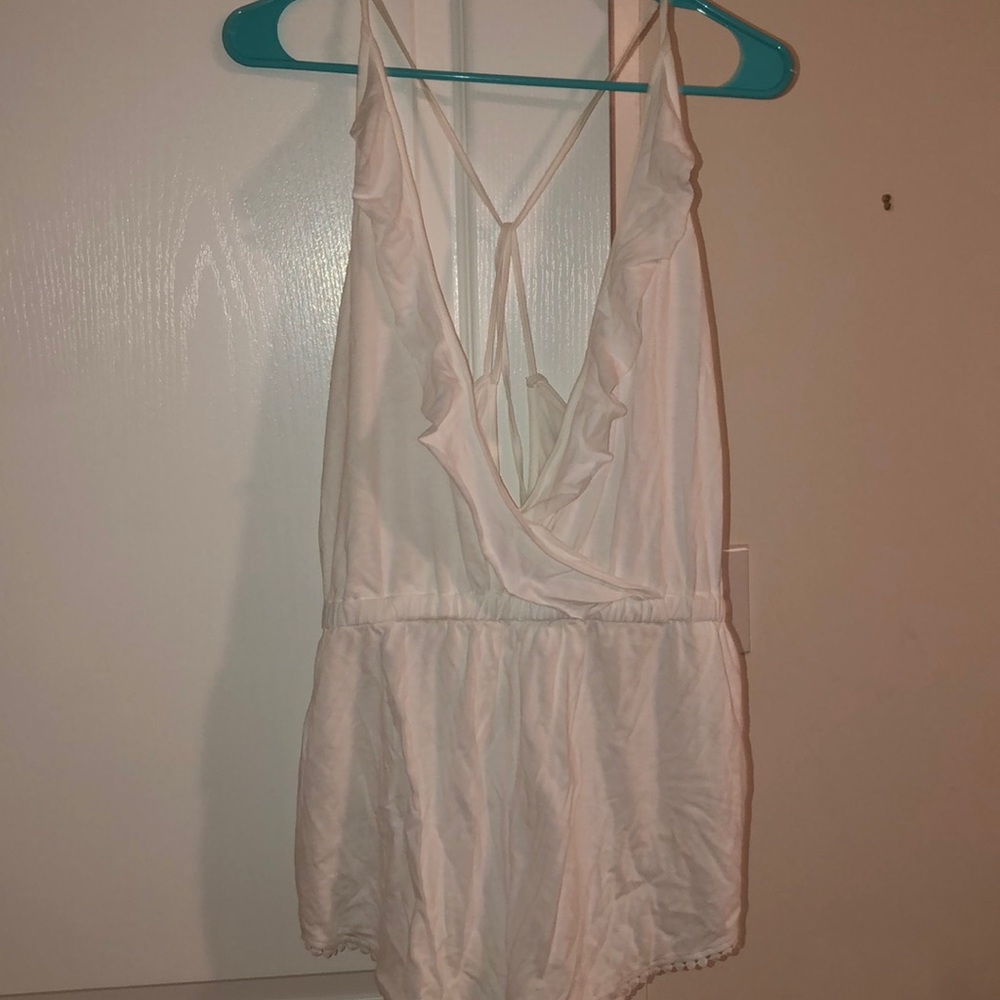 Top shop white romper/ coverup